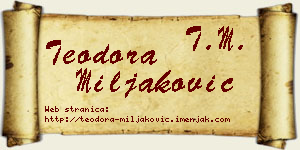 Teodora Miljaković vizit kartica